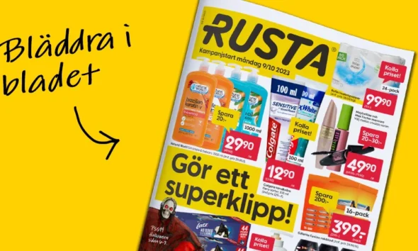 Ett reklamblad från Rusta