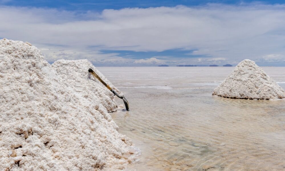 En saltsjö med litium