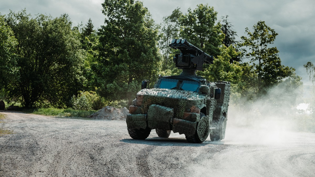 Saab MSHORAD på en Oshkosh JLTV