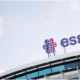 Essity-skylt på kontorstak