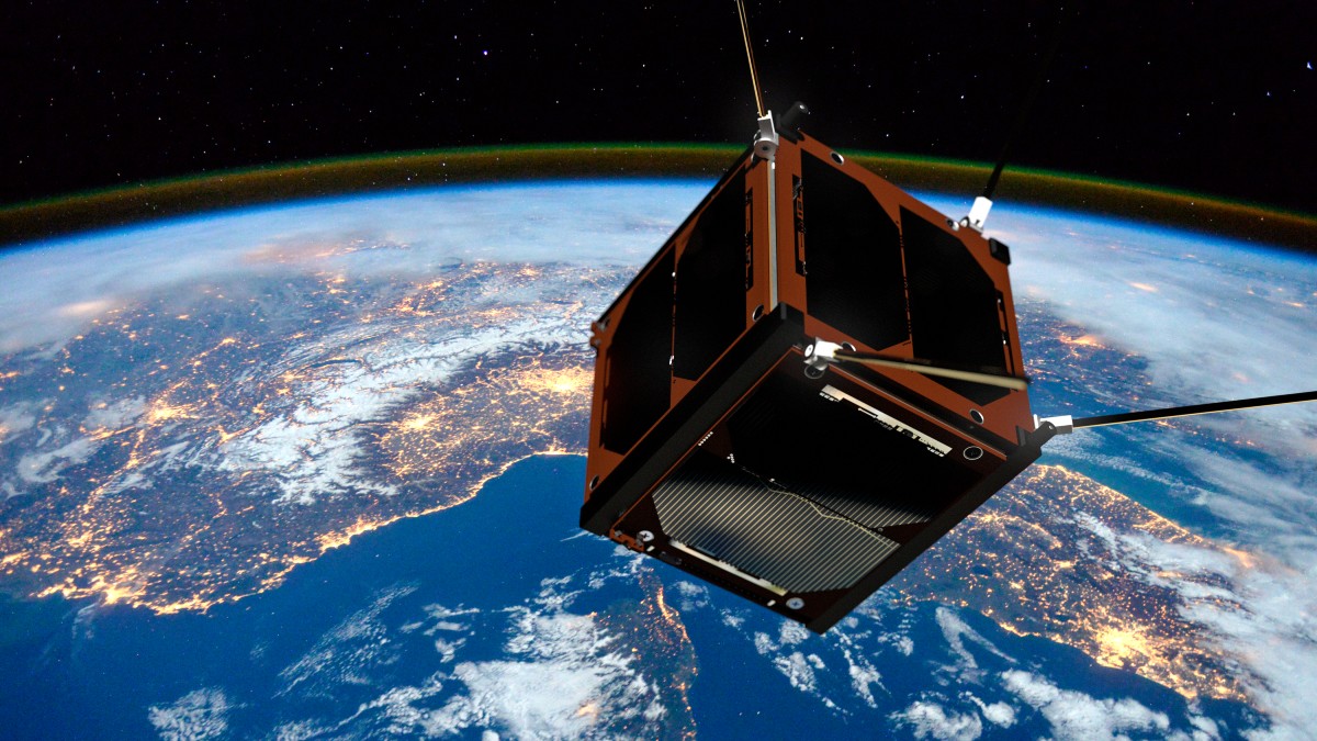 Nanosatellit från GomSpace i rymden