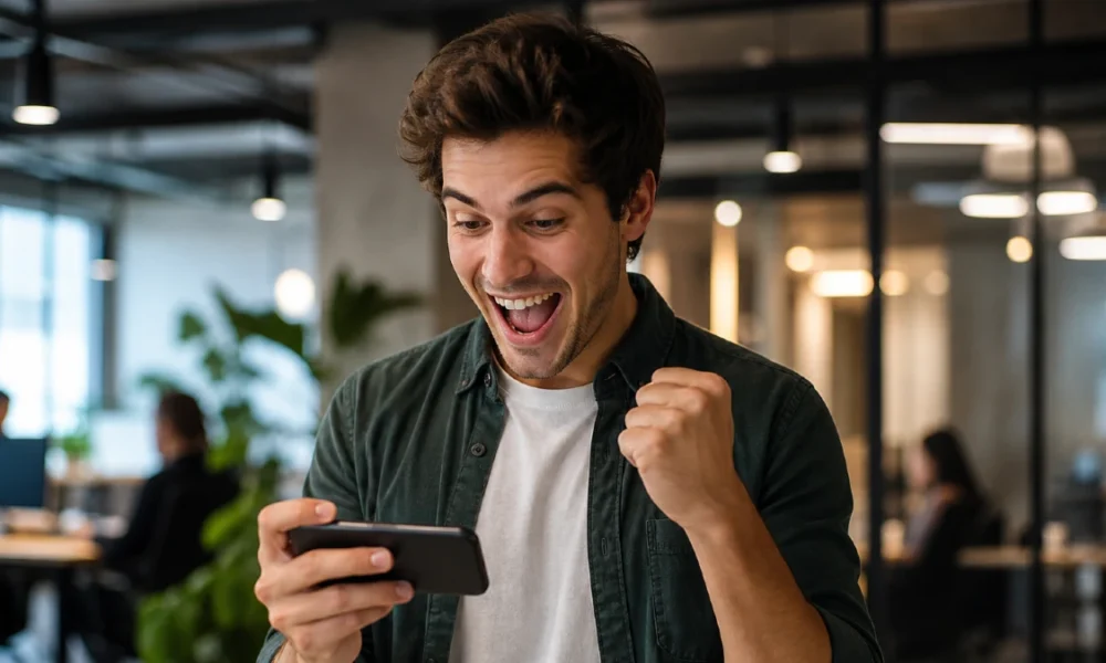 Spelar mobilspel